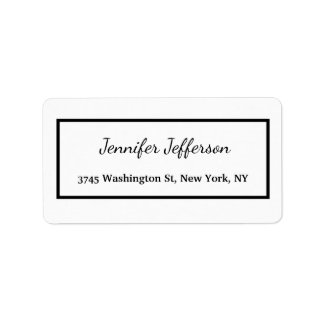 Elegant Modern Handwriting Plain Professional Label
