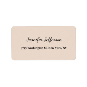 Elegant Modern Handwriting Plain Professional Label
