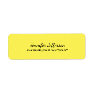 Elegant Modern Handwriting Plain Yellow