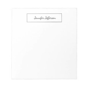 Elegant Modern Handwritten Plain Professional Notepad