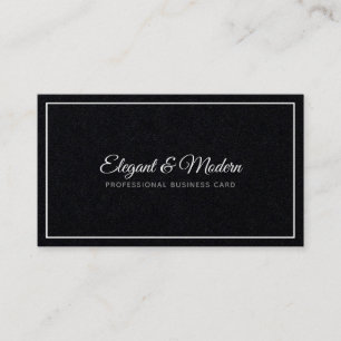 elegant & modern handwritten prof. black business card