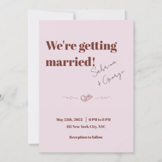 Elegant Modern Handwritten QR Code Wedding Invitation