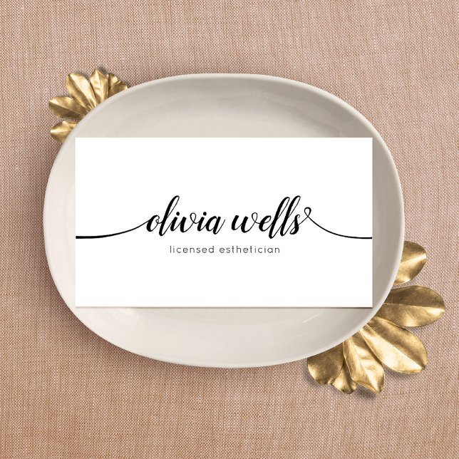 Elegant Modern Handwritten Script Calligraphy Business Card (Creator Uploaded)