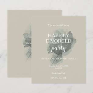 Elegant Modern Happily Divorced Party Invitation