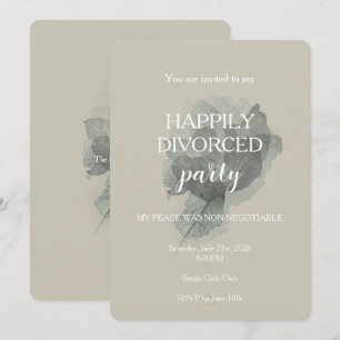 Elegant Modern Happily Divorced Party Invitation