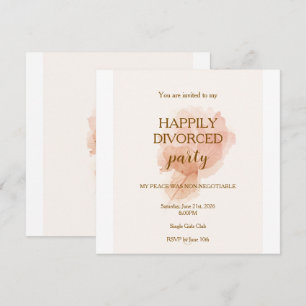 Elegant Modern Happily Divorced Party Invitation