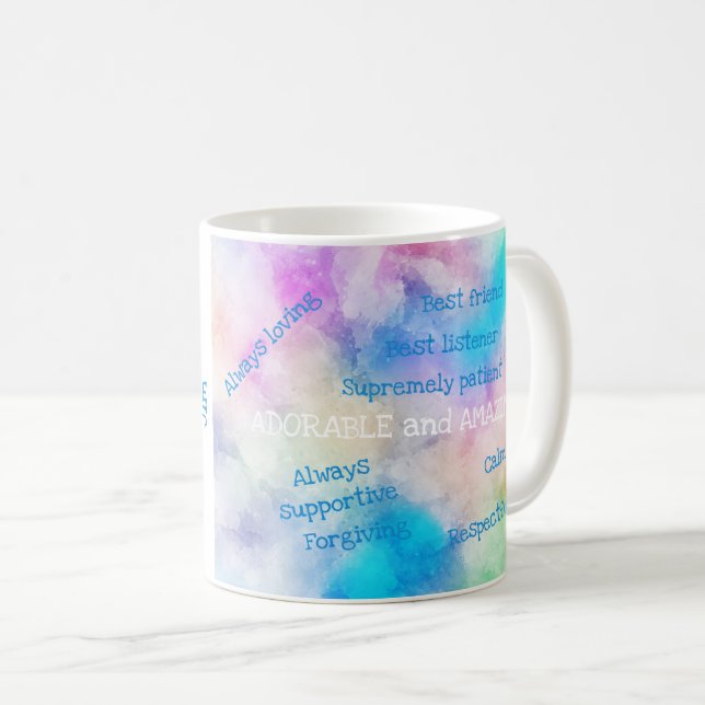 Elegant Modern Happy Grandparents Day Amazing Gran Coffee Mug (Front Right)