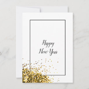 Elegant Modern Happy New Year   Holiday Card