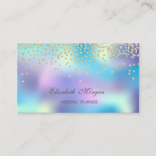 Elegant Modern Holographic Gold- Shiny Diamonds Business Card