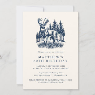 Elegant Modern Hunter Birthday Party  Invitation