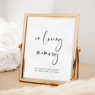 Elegant & modern In loving memory wedding sign