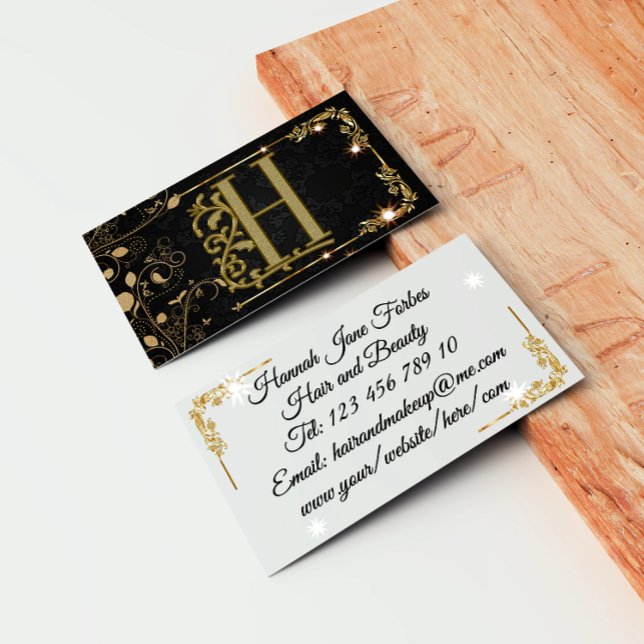 Elegant Modern Initial Monogram Professional Business Card (Creator Uploaded)