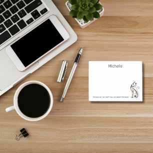 Elegant Modern Kitty,Cat Mum, Funny Personalised Post-it Notes