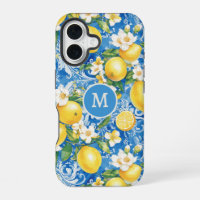 Elegant Modern Lemon Citrus Monogram Personalised