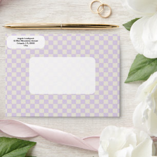 Elegant, Modern Light Purple Colors Checkered   Envelope