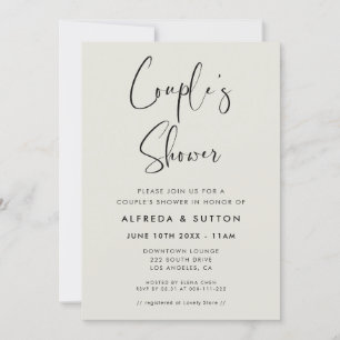 Elegant & Modern Light Sage Green Couple's Shower Invitation