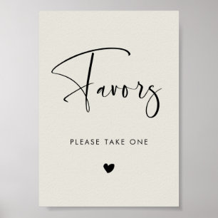 Elegant Modern Light Sage Green Favours sign