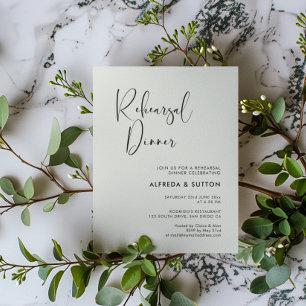 Elegant & modern Light sage green Rehearsal dinner Invitation