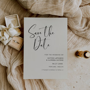 Elegant & modern Light sage green Save The Date