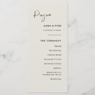Elegant & modern Light sage green wedding program Programme