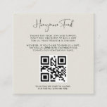 Elegant & modern Light Sage Honeymoon fund QR code Enclosure Card<br><div class="desc">A modern typography and a trendy sage green colour for your wedding stationery: choose this simple and elegant wedding suite. Fully customisable: you can change the background as well as the text colour as you like. Replace the image with your own custom QR code to give your guests access to...</div>