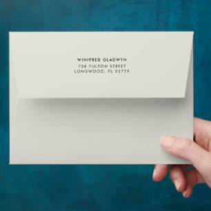 Elegant & modern light sage wedding envelope