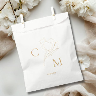 Elegant, modern linear, monogram, favour bags