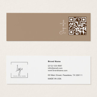 Elegant Modern Logo Qr Code Display Card