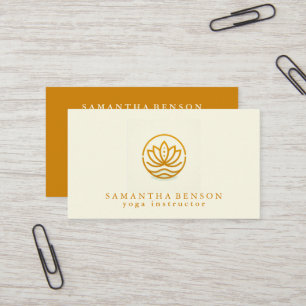 Elegant Modern Lotus Flower  Business Card