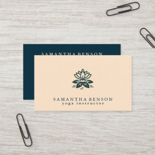 Elegant Modern Lotus Flower  Business Card