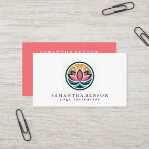 Elegant Modern Lotus Flower  Business Card