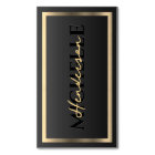 Elegant Modern Luxury Black Gold Frame Monogram