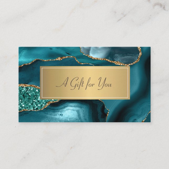 Elegant Modern Luxury Emerald Green Glitter Discount Card (Front)