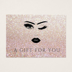 Elegant modern luxury glittery  girl face