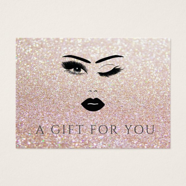 Elegant modern luxury glittery  girl face (Front)
