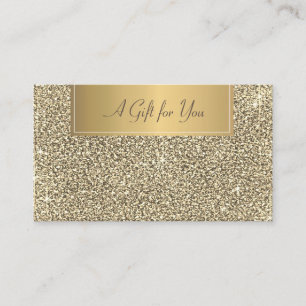 Elegant Modern Luxury Gold Glitter Discount Card