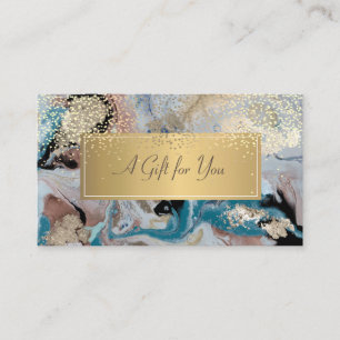 Elegant Modern Luxury Marble,Stone,Confetti Discount Card