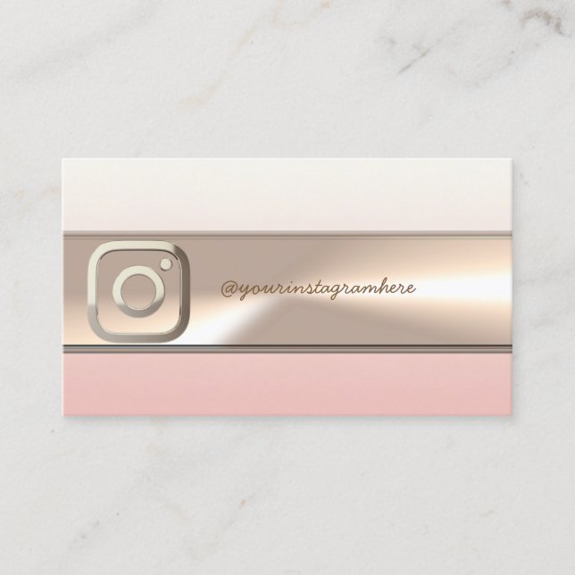 Elegant Modern Luxury Professional Instagram Business Card (Front)