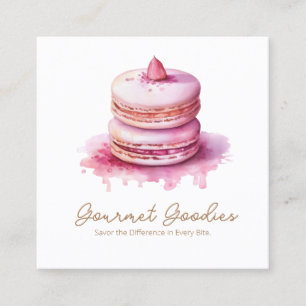 Elegant Modern Macaron Bakery Business Card