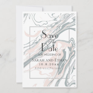 Elegant modern marble save the date