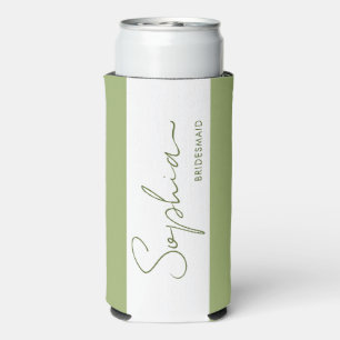 Elegant Modern Margs and Matrimony Bridal Shower Seltzer Can Cooler