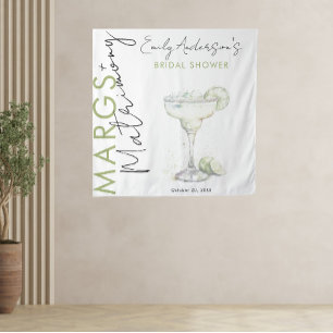 Elegant Modern Margs and Matrimony Bridal Shower Tapestry