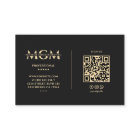 Elegant Modern Marketing Black Faux Gold Monogram 