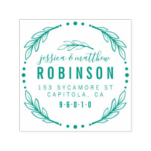 Elegant Modern Married Couple Return Address Self-inking Stamp