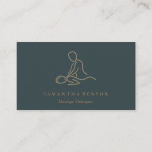 Elegant Modern Massage Therapist  Business Card