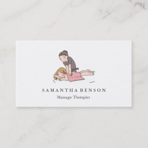 Elegant Modern Massage Therapist  Business Card