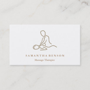 Elegant Modern Massage Therapist  Business Card