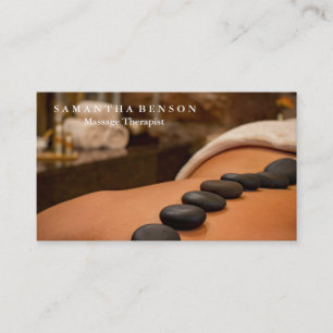 Elegant Modern Massage Therapist Business Card