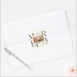 Elegant modern merry Christmas photo typography Square Sticker<br><div class="desc">Modern elegant minimal graphic typography merry christmas design. Part of a bold fun holiday collection.</div>