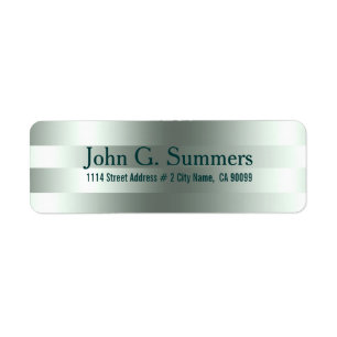 Elegant Modern Metallic Green Tint Stripes
